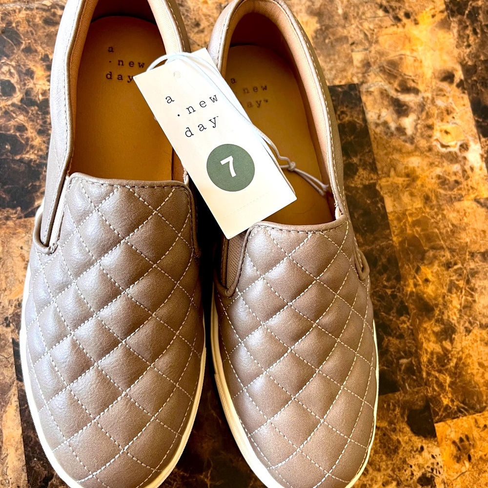 Tan Slip-on Sneakers